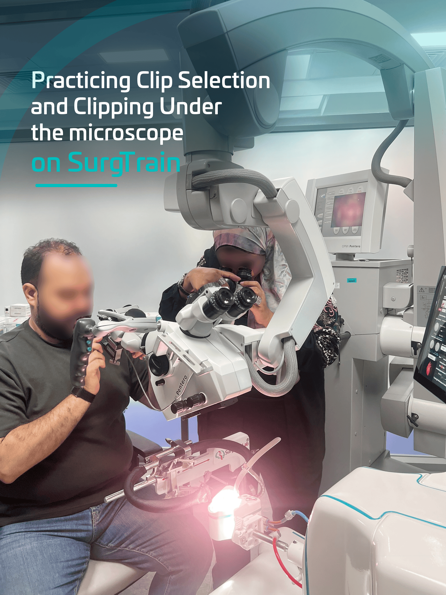 Aneurysm clipping under microscope on SurgTrain | SurgeonsLab